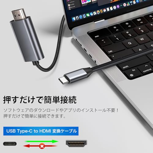  HDMI Type-C to HDMI ケーブル 2