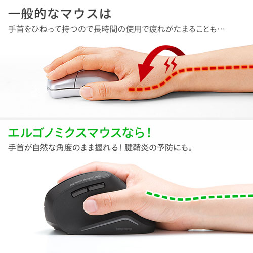 静音ワイヤレスエルゴノミクスマウス 5