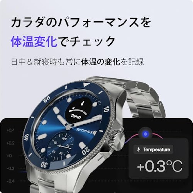 ScanWatch Healthmaster 42mm ハイブリッドスマートウォッチ 2