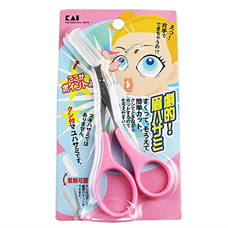 クシ付きマユハサミ ピンク 2