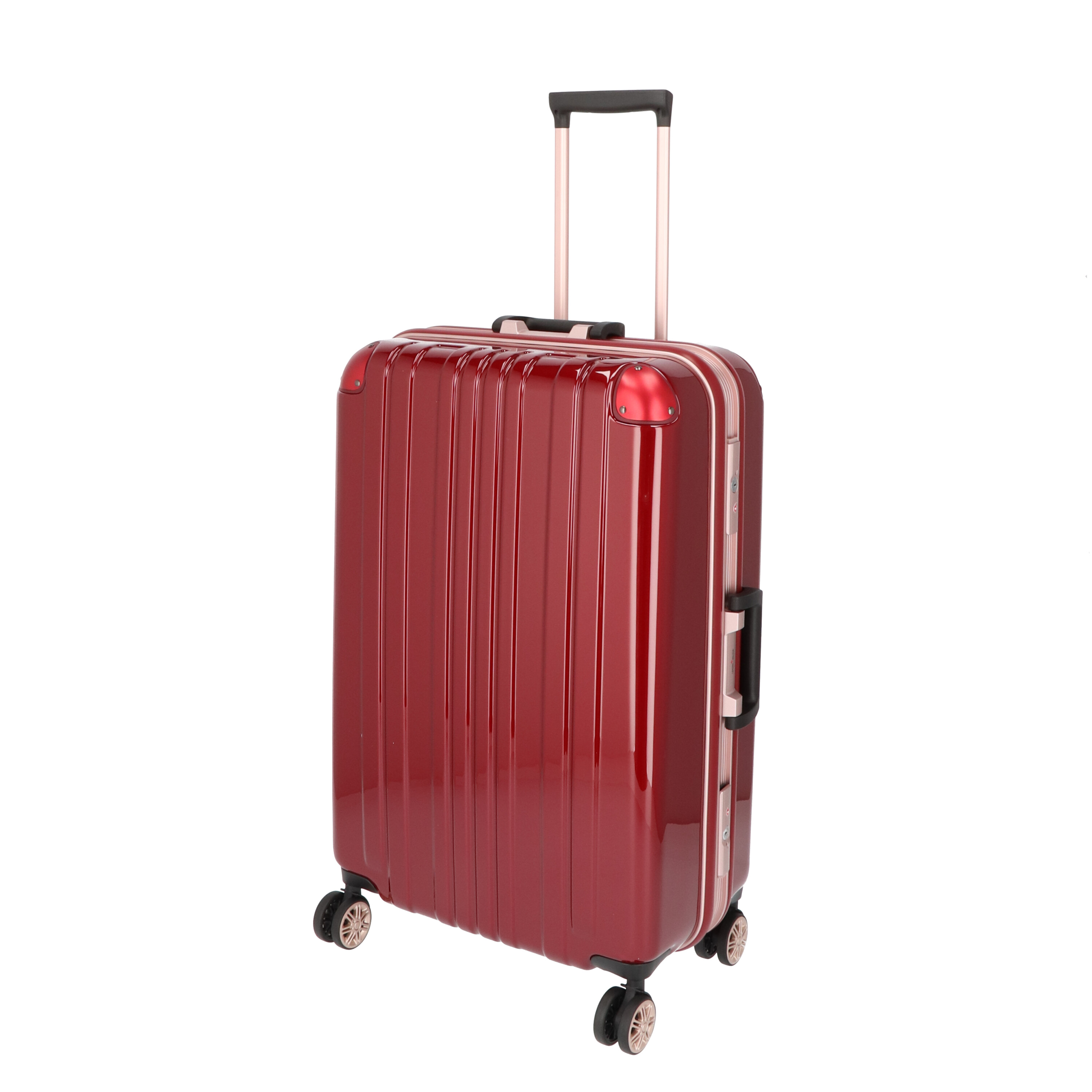 限定特価スーツケース　大型　LM　おしゃれ　かわいい　ローズピンク　ダブルファスナー スーツケース/キャリーバッグ