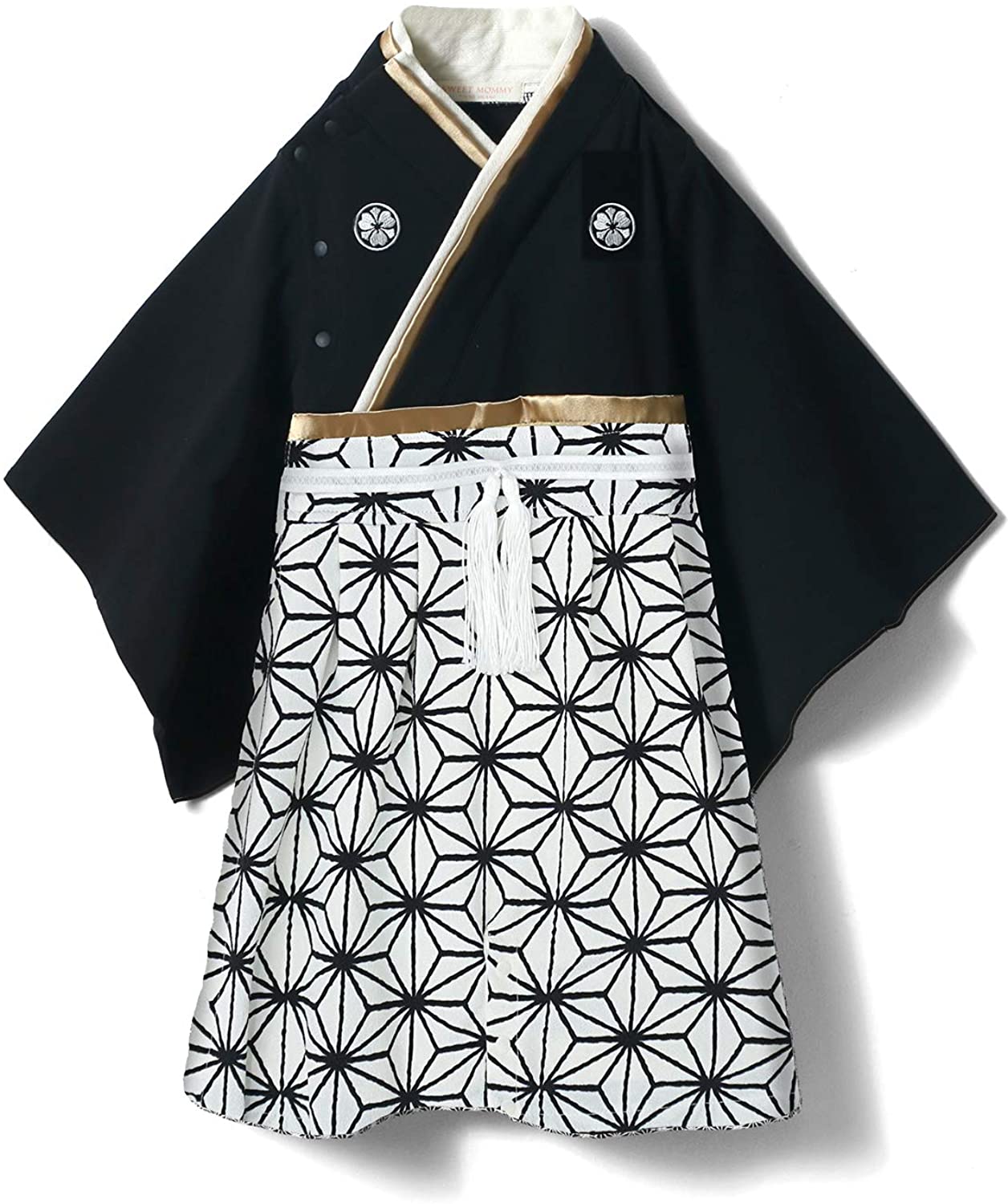 家紋刺繍付き 袴ロンパース 2
