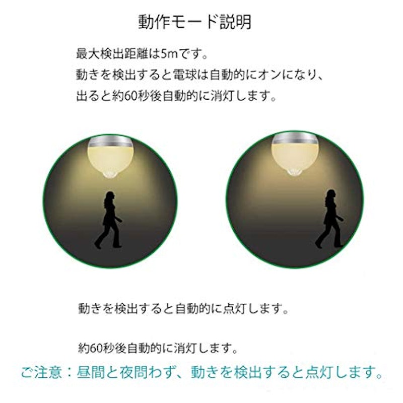 E17 LEDセンサー電球 3