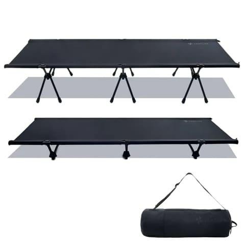 ほぼ未使用　kalili アウトドア用 コット High/low切り替え 2wayタイプ 収納ケース付き Amazon.co.jp: kalili 折り畳み式ベッド アウトドア用 コット 7075