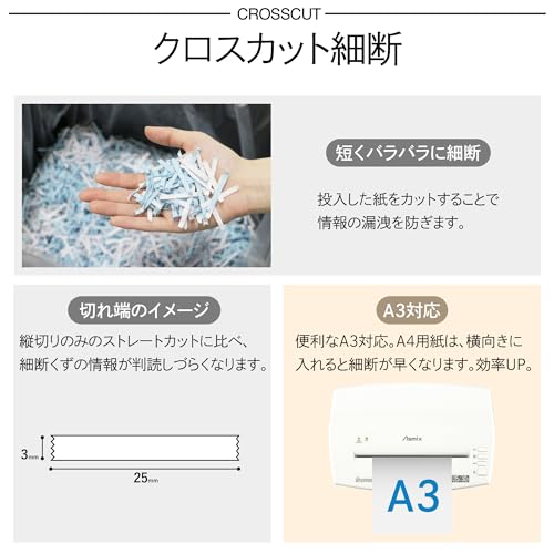クロスカットシュレッダー A3 4