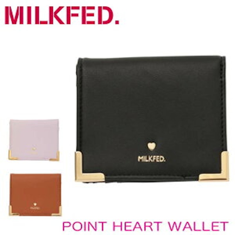 MILKFED. POINT HEART WALLET 1