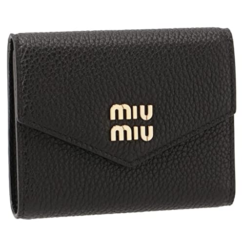 miu miu 長財布 マドラスレザー ネイビー ドット L字ファスナー