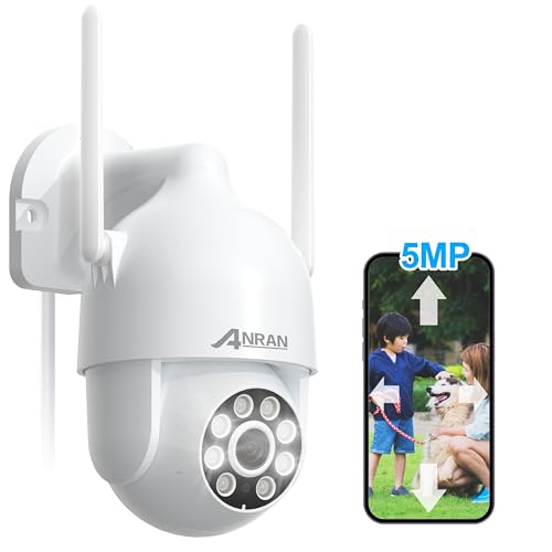 ANRAN 防犯カメラ 2台セット ホワイト Amazon.co.jp: 【2025最新システム・500万高画素・360°自動追尾