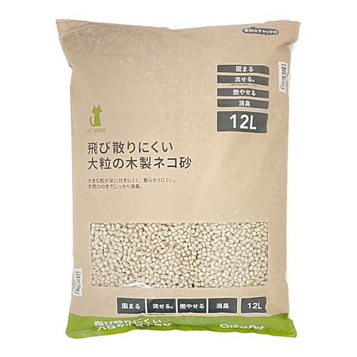 飛び散りにくい大粒の木製ネコ砂 1