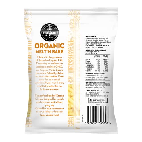 Certified Organic Grass-Fed Shredded Melt N Bake Cheese Mix 2