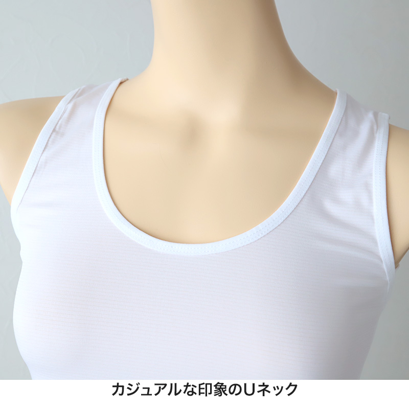接触冷感 汗取り付きタンクトップ 4