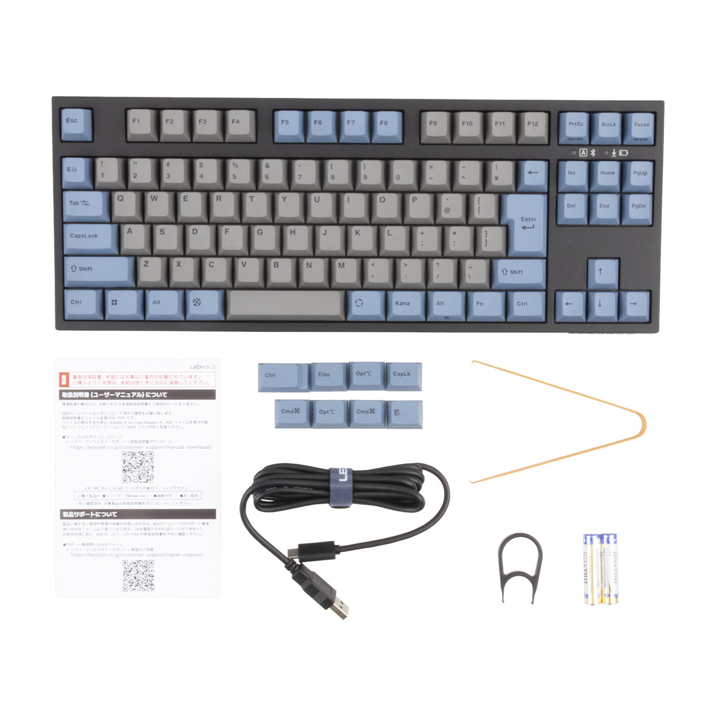 FC750RBT GRAYBLUE 日本語配列茶軸 Amazon | LEOPOLD FC750RBT GRAYBLUE Bluetooth/USB-C 日本語配列 かな