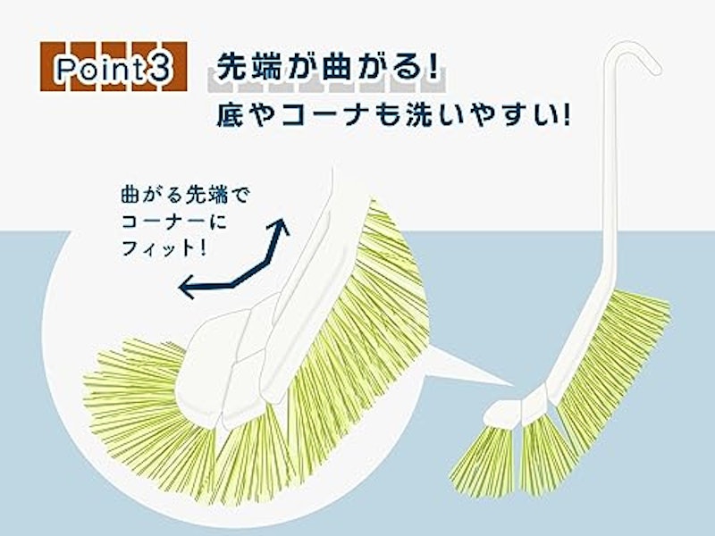 泡でやさしく洗うバスタブブラシ 4