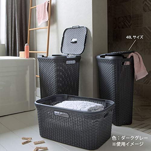 ラタン調ランドリーバスケット 3