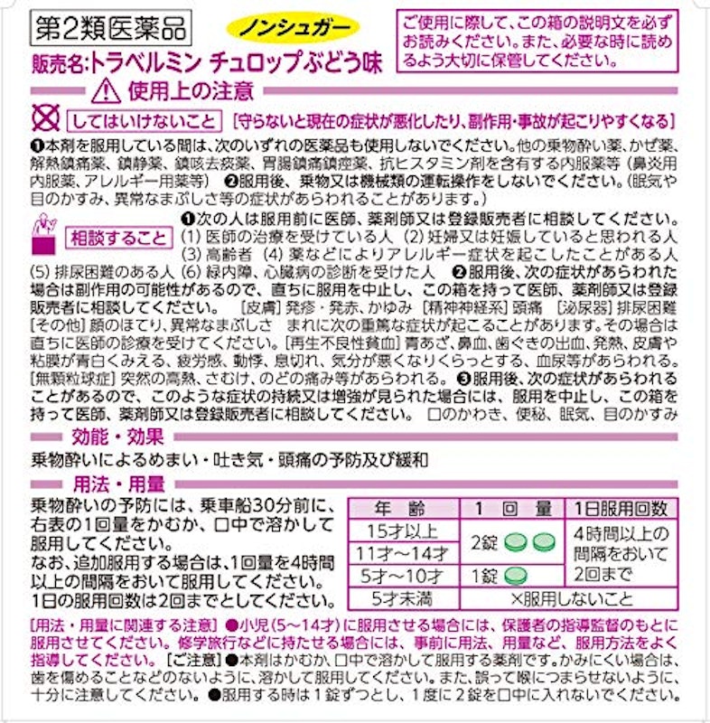 トラベルミン チュロップ 2