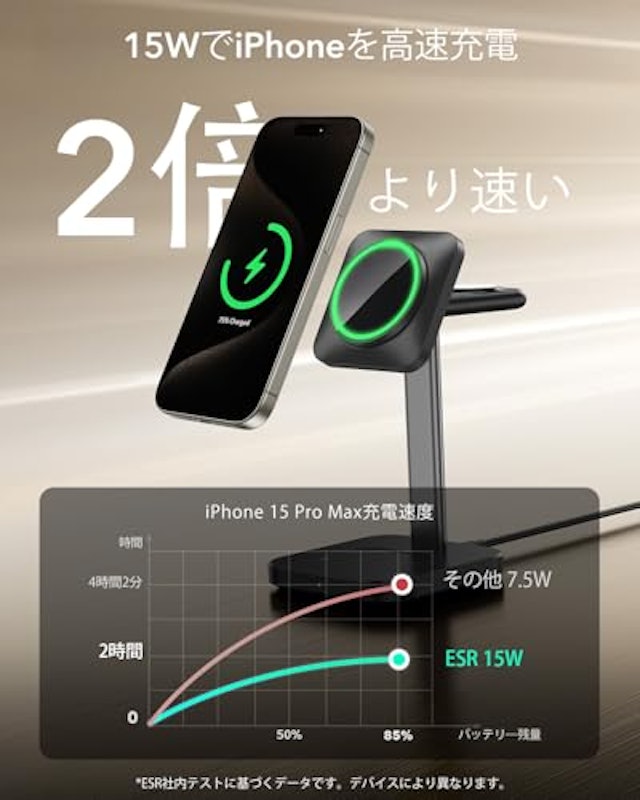 3in1 ワイヤレス充電器 3
