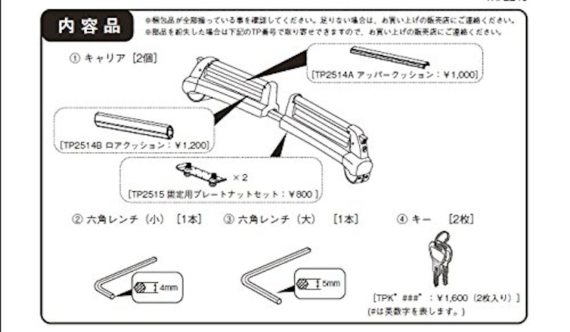TULIPA G4 ルーフレールタイプ 3