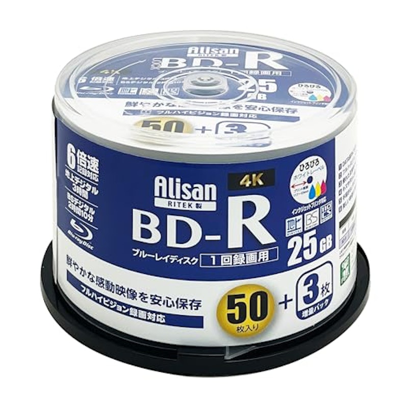 ブルーレイディスク BD-R 1回録画用 1