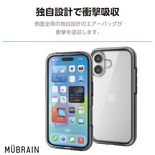 iPhone 16 MUBRAIN ハイブリッドケース 全周エアバッグ 2