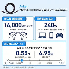 Anker PowerLine III Flow USB-C & USB-C ケーブル クチコミ評価・評判&検証レビュー 4