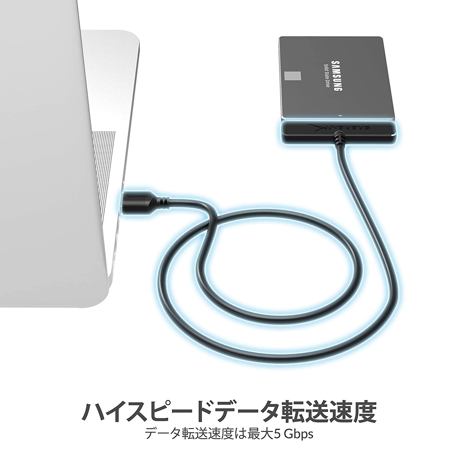サムスン内蔵SSD4TB+SATAケーブル0.5m