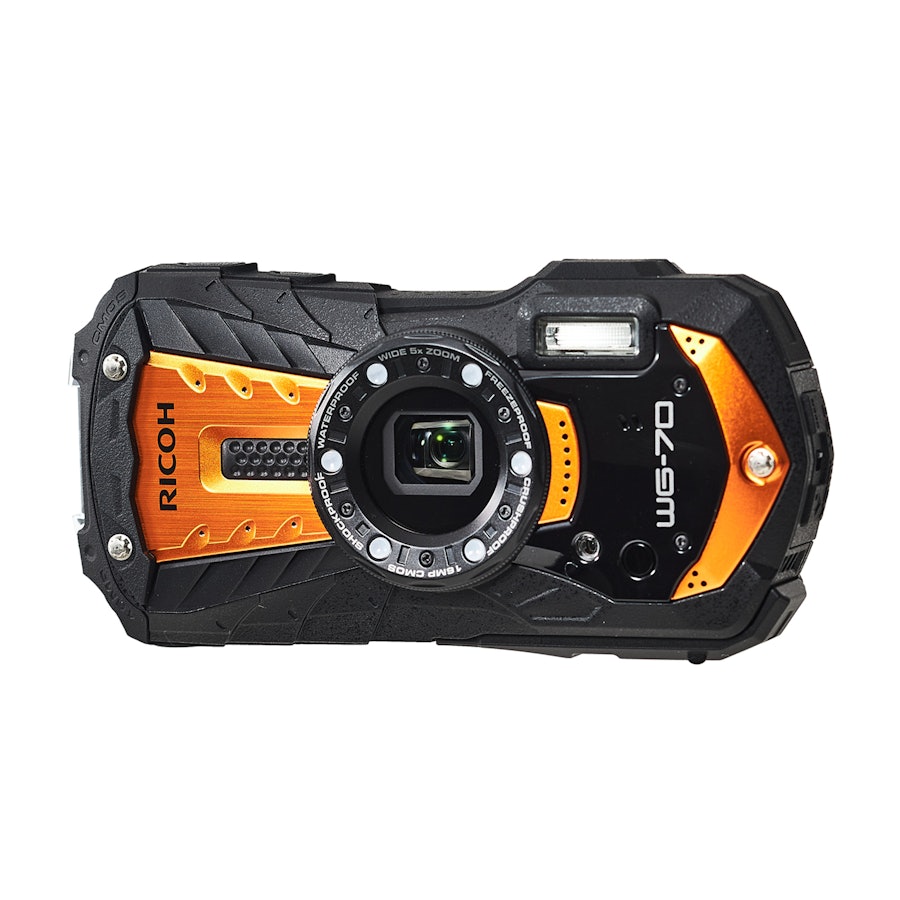 RICOH WG-70 オレンジ リコー本格防水デジタルカメラ画面に少し傷があります