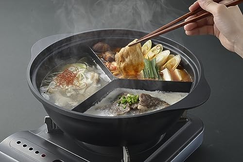 ふっ素加工IH対応ガラス蓋付三食鍋 3