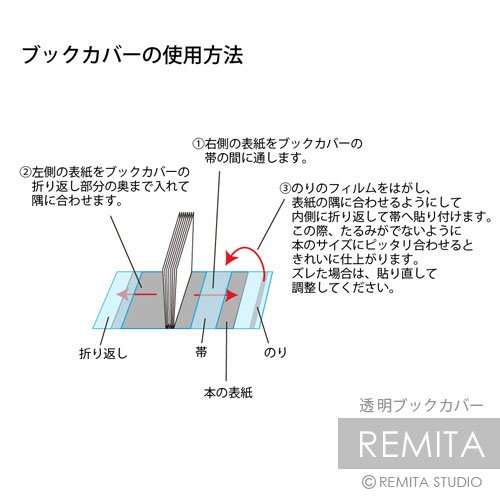 透明ブックカバー 3