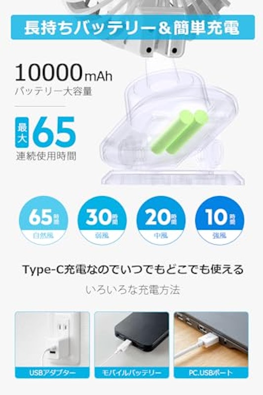 クリップ扇風機 5