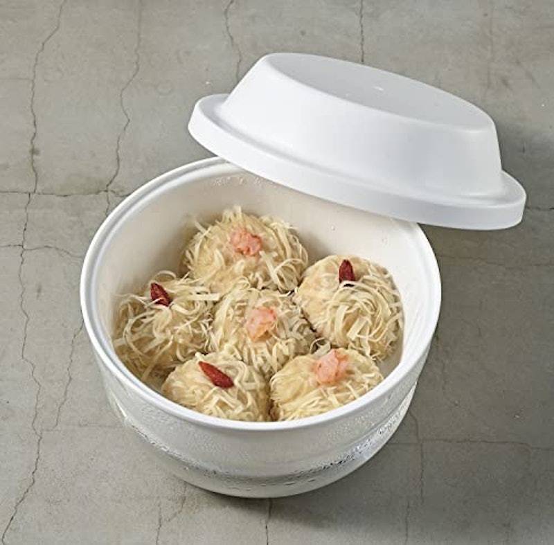 ガラスのレンジ蒸し器 5