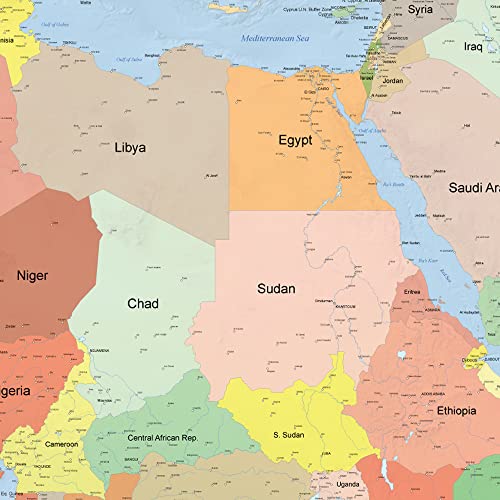 アフリカ地図ポスター 3