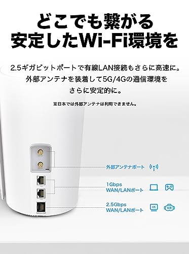 5G対応メッシュWi-Fi 6ホームルーター 3
