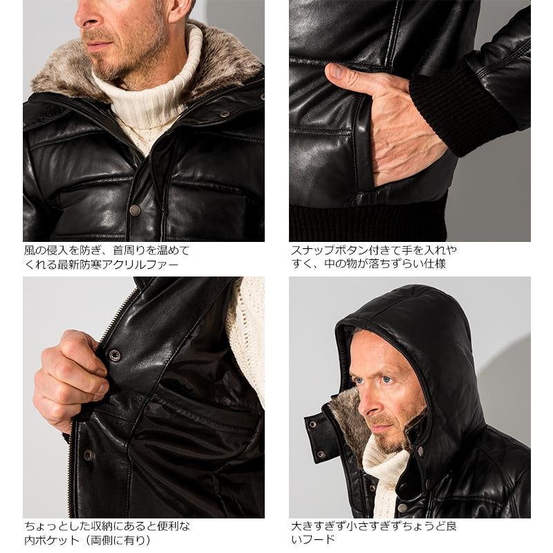 本革 3WAY ダウンジャケット 8