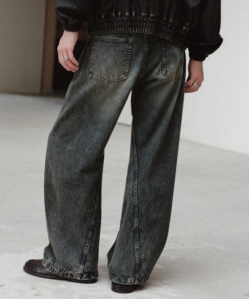 VINTAGE WASHED CURVED DENIM 8