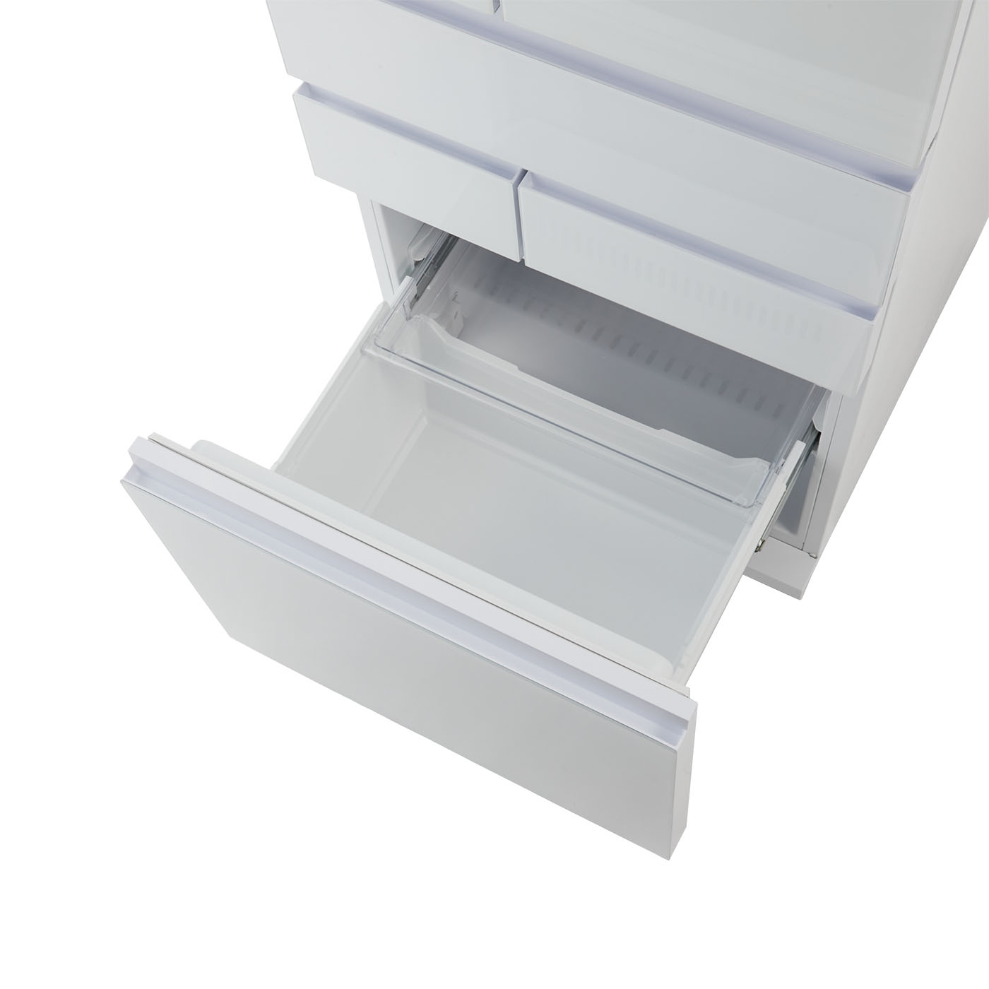 ホワイト冷蔵庫 両開き デジタル操作パネル シャープ冷蔵庫が“電動どっちもドア”に進化！ 14年ぶり液晶付きでIoT化