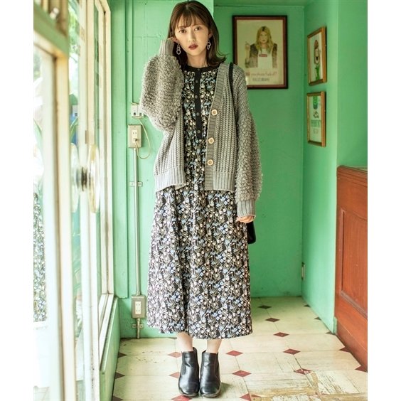 ニッセン×プチプラのあや 袖ループニットカーディガン 3