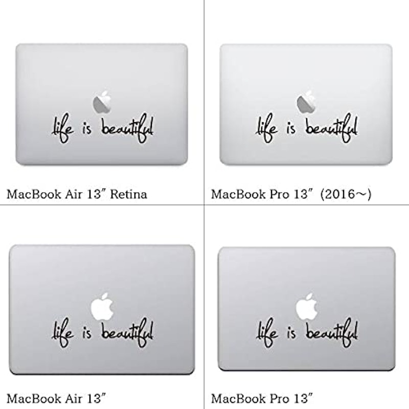 MacBookステッカー スキンシール ライフ イズ ビューティフル 3