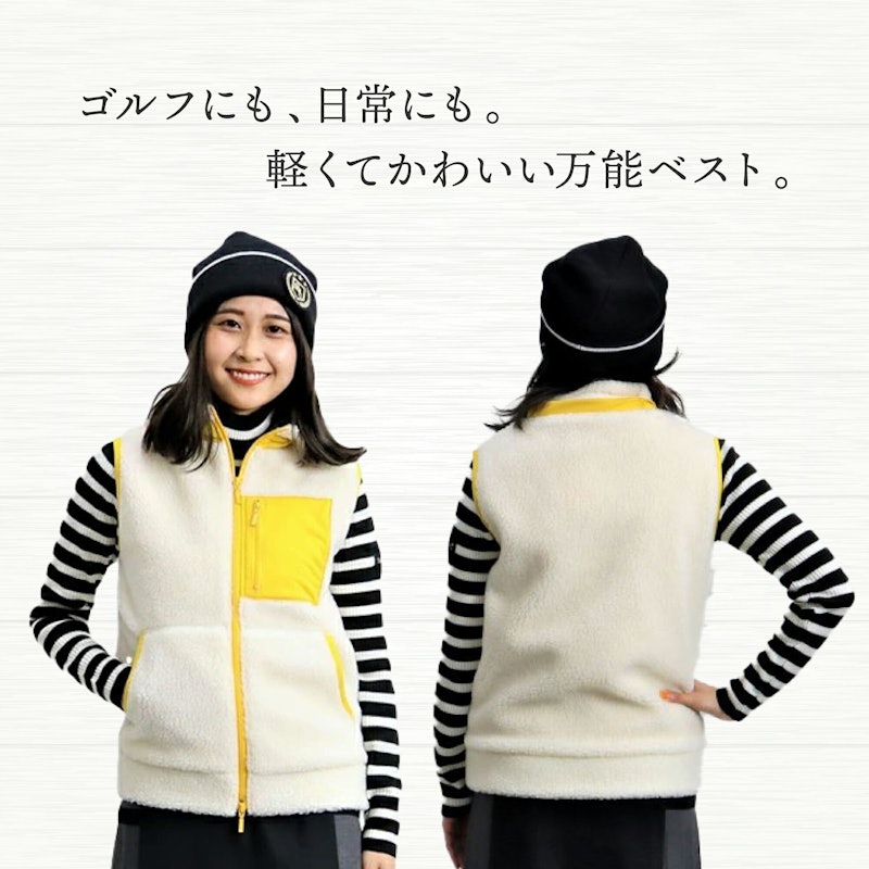 sandie ボアジップアップベスト 2