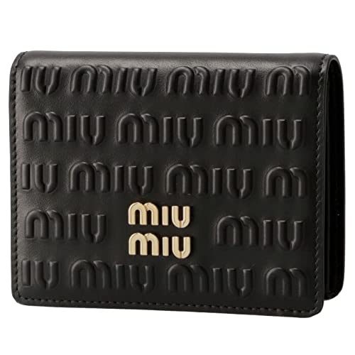 miumiu ミュウミュウ　リボン付きレザー財布　L字ファスナー二つ折り財布