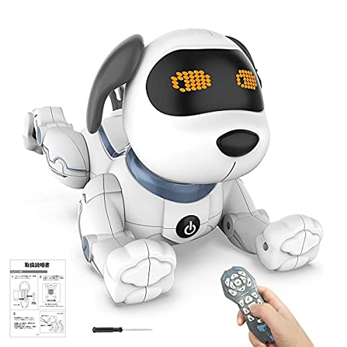 2時間使用時間ホワイトロボットおもちゃ 犬 電子ペット ロボットペット 最新版ロボット犬 子供