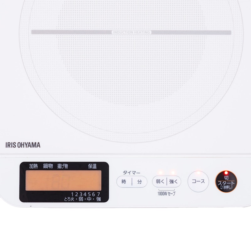 1口IHコンロ 1400W 液晶付き 2