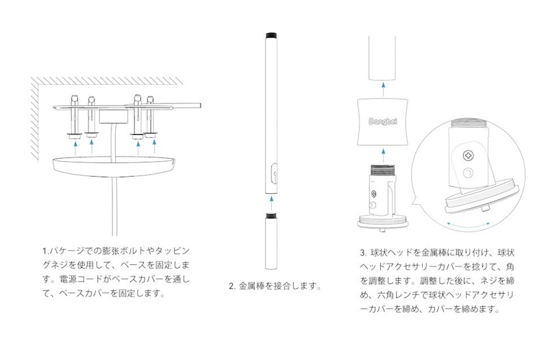 プロジェクター用調整シーリングマウント 11