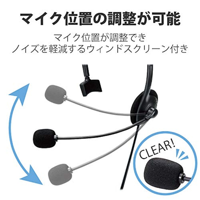 USBヘッドセット 片耳小型オーバーヘッドタイプ 5