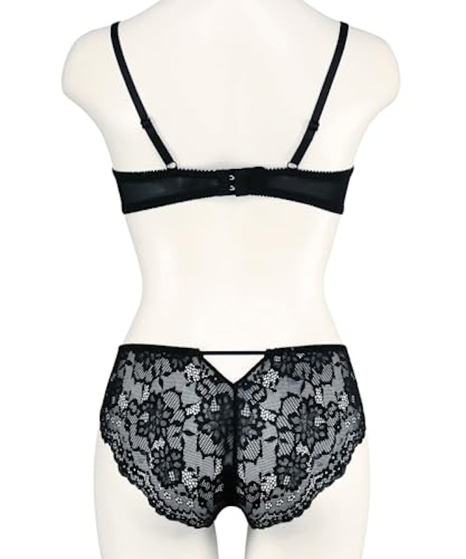 セクシードレープサテン ブラジャー&ショーツセット 3