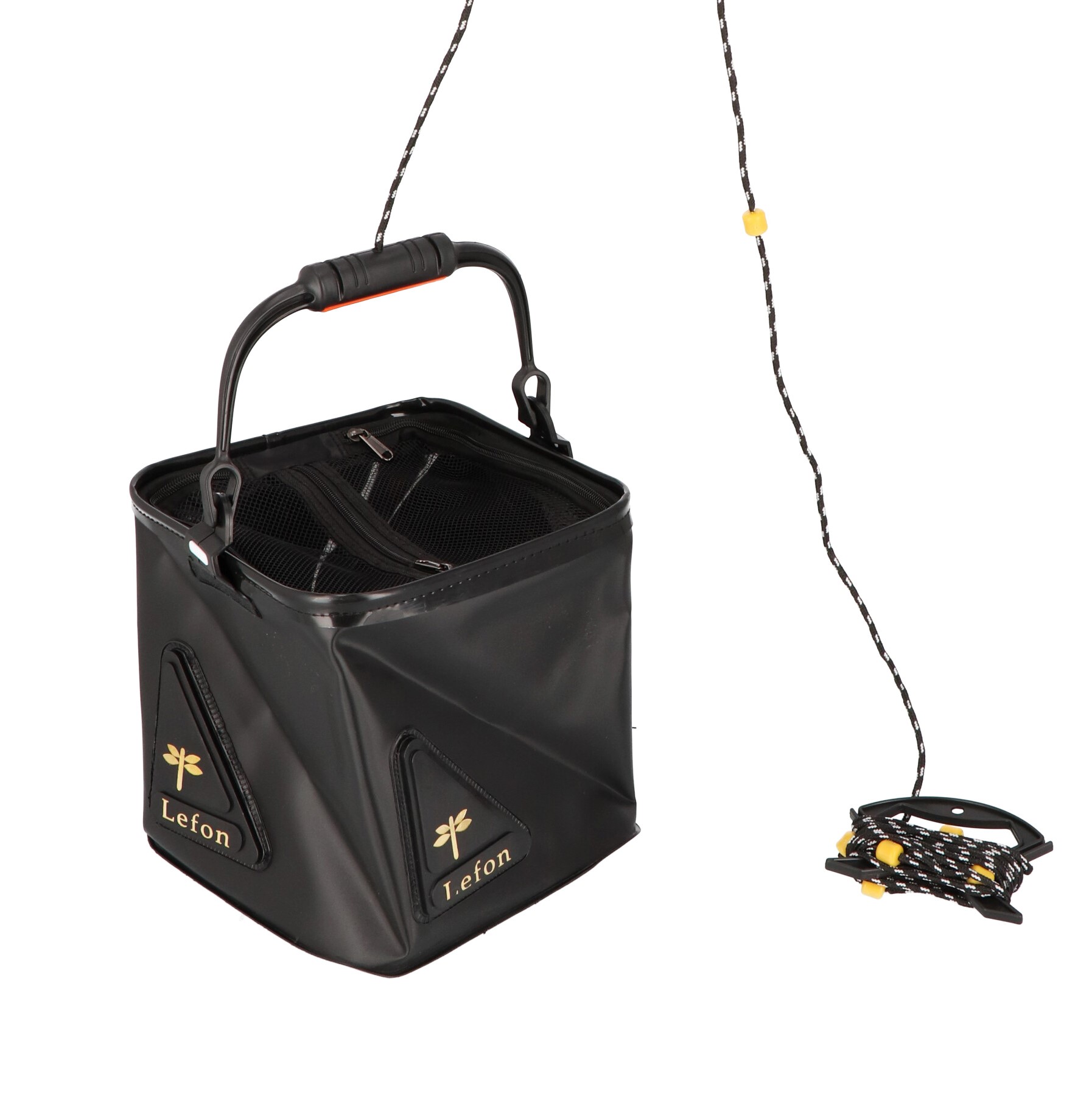 屋外釣りバケツ 折りたたみ式でポータブルなネット 活魚バケツ EVA ロープ付き 水バケツ 釣りバケツ釣り餌バケツ 釣りギヤ収納荷物台形のエヴァの魚のバケツを長くしたイエルのバケツ釣りバケツバッグ ポータブルフィッシュバケッ