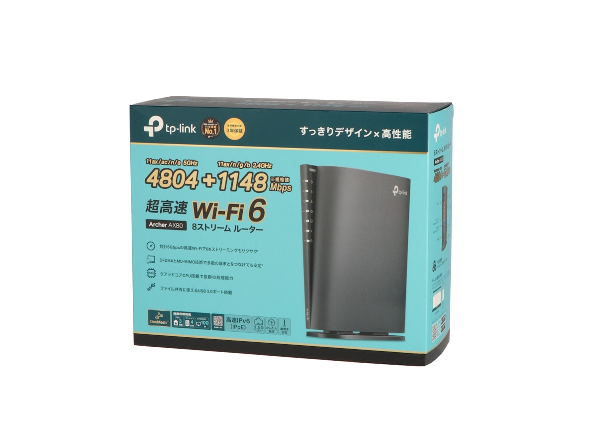 新品未開封】TP-Link Archer AX80 Wi-Fi 6 ルーター Archer AX80 新品未開封】TP-Link Archer AX80 Wi-Fi 6 ルーター Archer AX80