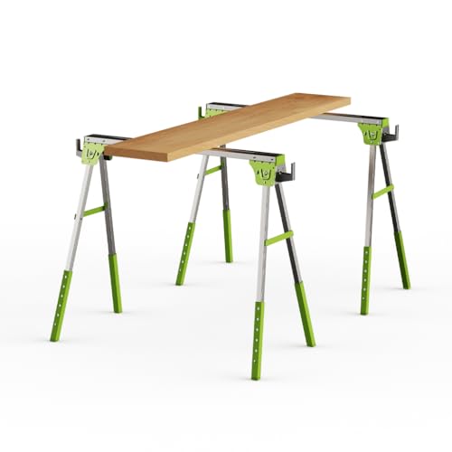 ソーホース テーブル用脚 幅65cm ホワイト 2脚組 スチール製 天板別売り 店舗 お店 ショップ DIY イベント フリマ マルシェ MITASソーホース テーブル用脚 幅65cm ホワイト 2脚組 スチール製 天板