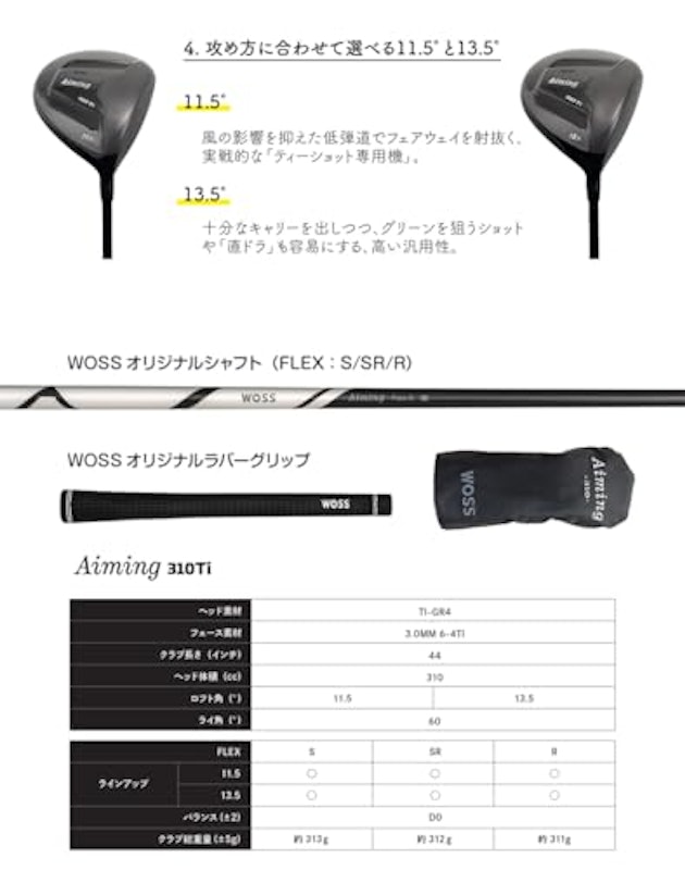 WOSS Aiming 310Ti ミニドライバー 5