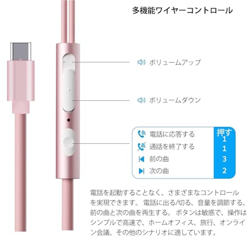 有線イヤホン 2