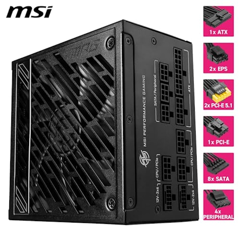MPG A1000GS PCIE5 1000W電源 80PLUS GOLD 5